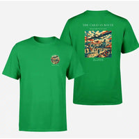 Thumbnail for VINTAGE G4040 - The Caravan Route - Double-Side T-Shirt design on green double side t shirt