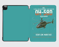 Thumbnail for Bell OH-58D Kiowa Warrior design on turquoise ipad tablet case