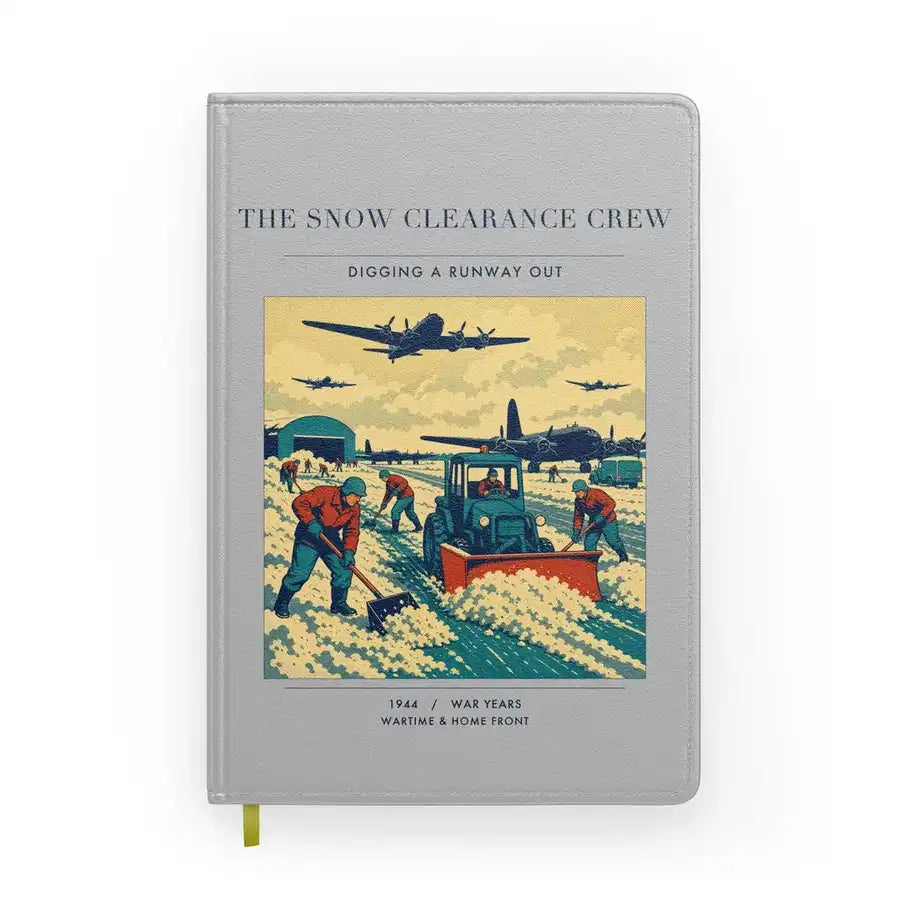 VINTAGE G4523 - The Snow Clearance Crew - Designed Notebooks design on lightgray