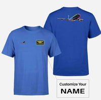 Thumbnail for Customisable Multicolor Airplane T-Shirt - view 9