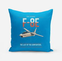 Thumbnail for F-8E Crusader design on turquoise pillow