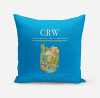 Thumbnail for Yeager Airport (CRW) design on turquoise pillow