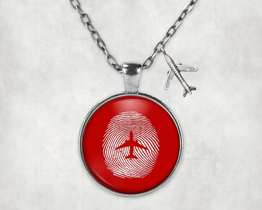 Aviation Finger Print Necklace - view 9