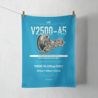 Thumbnail for V2500-A5 design on turquoise towel