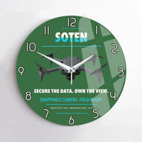 Thumbnail for ACSL SOTEN design on green no frame wall clock