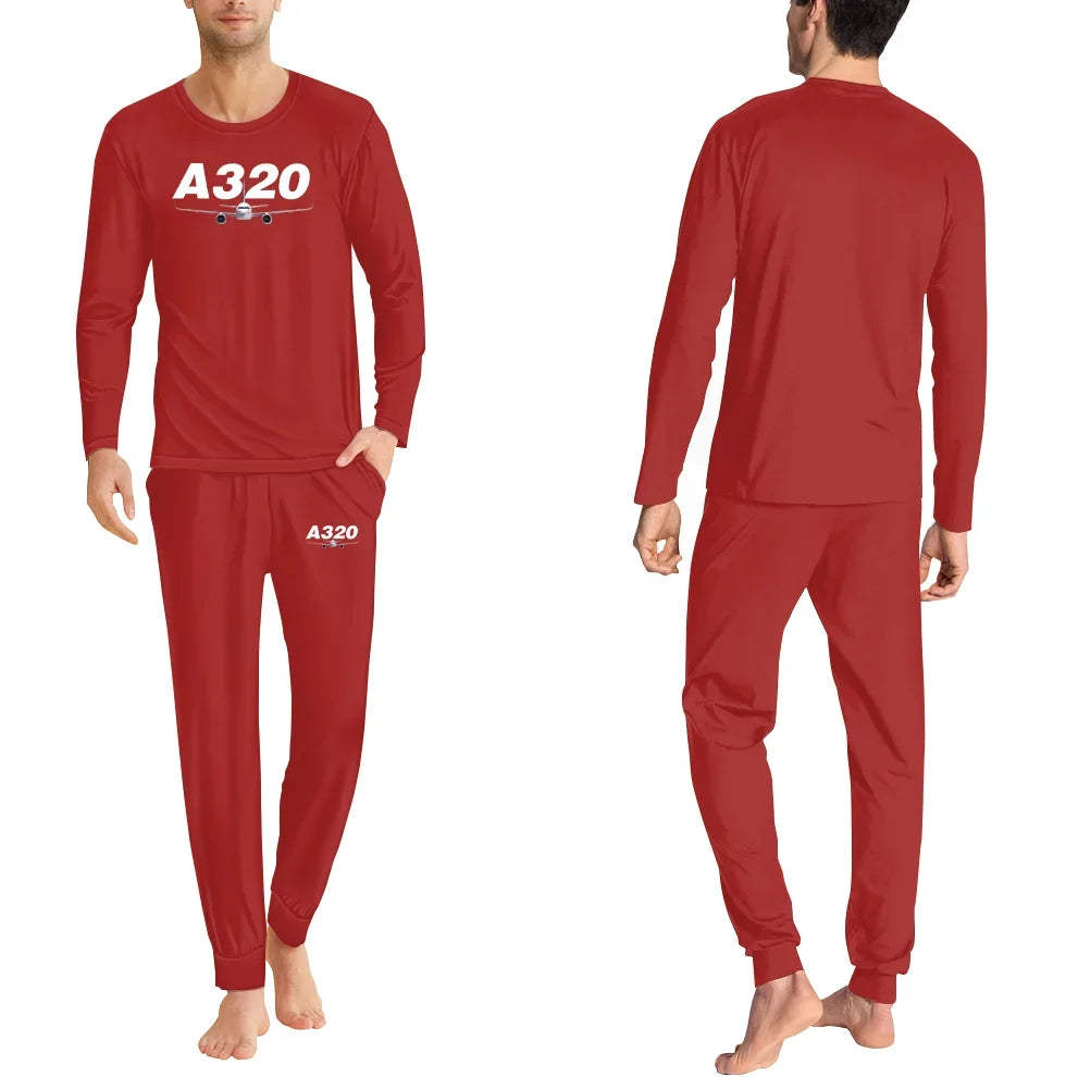 Super Airbus A320 men pajamas - Red