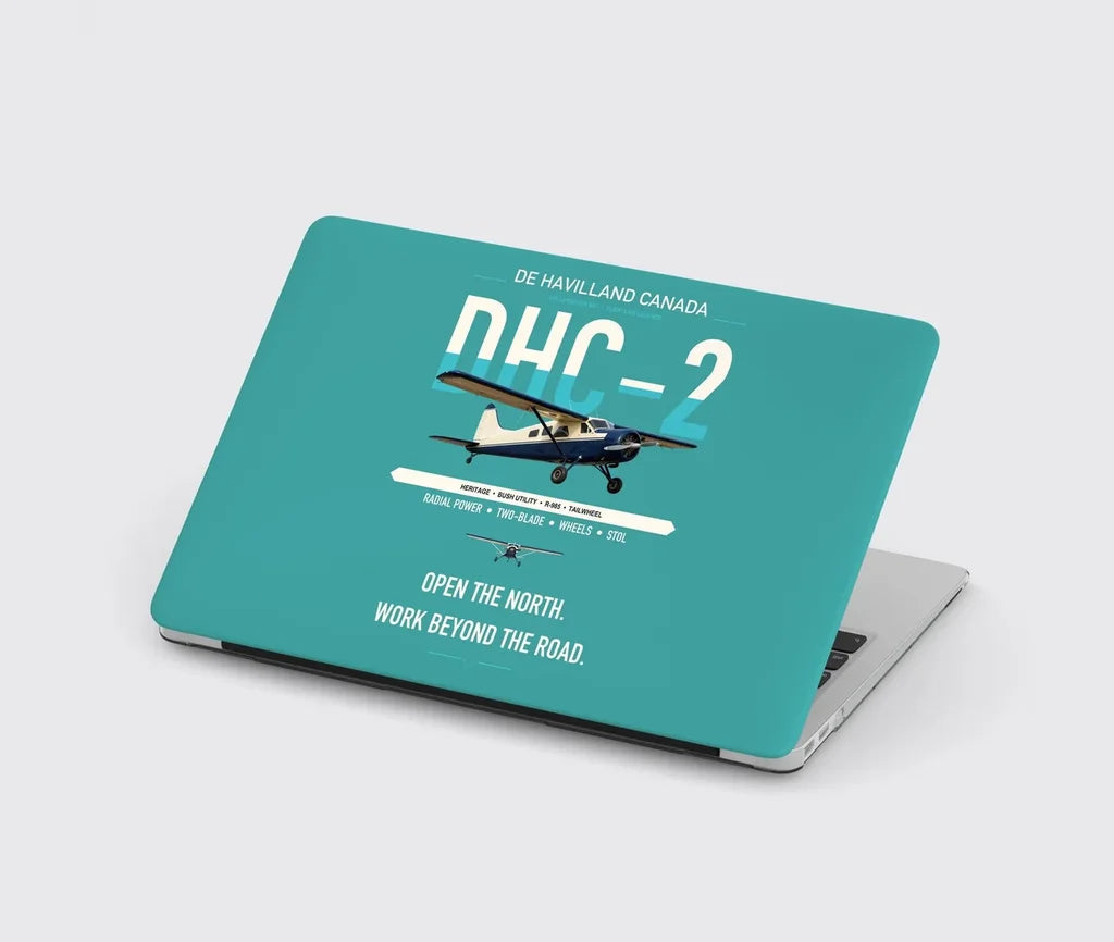 DHC-2 Beaver Mk I design on turquoise MacBook case
