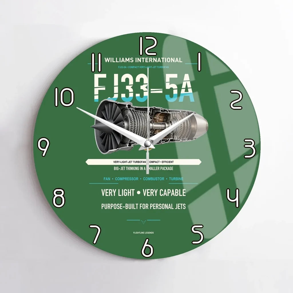 FJ33-5A design on green no frame wall clock