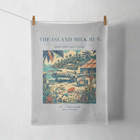 Thumbnail for VINTAGE G4084 - The Island Milk Run - Designed Towels design on lightgray