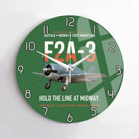 Thumbnail for F2A-3 Buffalo Hold the Line at Midway design on green no frame wall clock