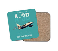 Thumbnail for A-3B Skywarrior design on turquoise 1 piece coaster