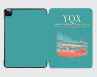Thumbnail for Gander International Airport (YQX) design on turquoise ipad tablet case