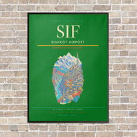 Thumbnail for Simikot Airport SIF - Canvas Framed - Green