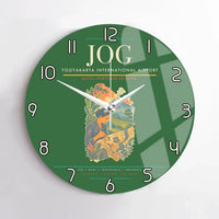 Thumbnail for Yogyakarta International Airport (JOG) design on green no frame wall clock