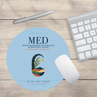 Thumbnail for Prince Mohammad Bin Abdulaziz International Airport (MED) design on light blue round mouse pad