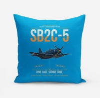 Thumbnail for SB2C-5 Helldiver design on turquoise pillow
