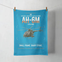 Thumbnail for MD AH-6M Little Bird design on turquoise towel