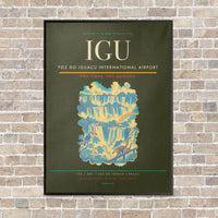 Thumbnail for Foz do Iguaçu International Airport IGU vertical canvas print - framed - green army background