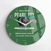 Thumbnail for PEARL 10X design on green no frame wall clock