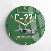 Thumbnail for C-27J Spartan design on green no frame wall clock