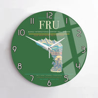 Thumbnail for Manas International Airport (FRU) design on green no frame wall clock