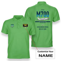 Thumbnail for Piper M700 Fury design on light green+name double-side polo t-shirt, double-side print