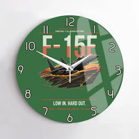 Thumbnail for F-15E Strike Eagle design on green no frame wall clock
