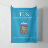 Thumbnail for Tucson International Airport (TUS) design on turquoise towel