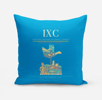 Thumbnail for Shaheed Bhagat Singh International Airport (IXC) design on turquoise pillow