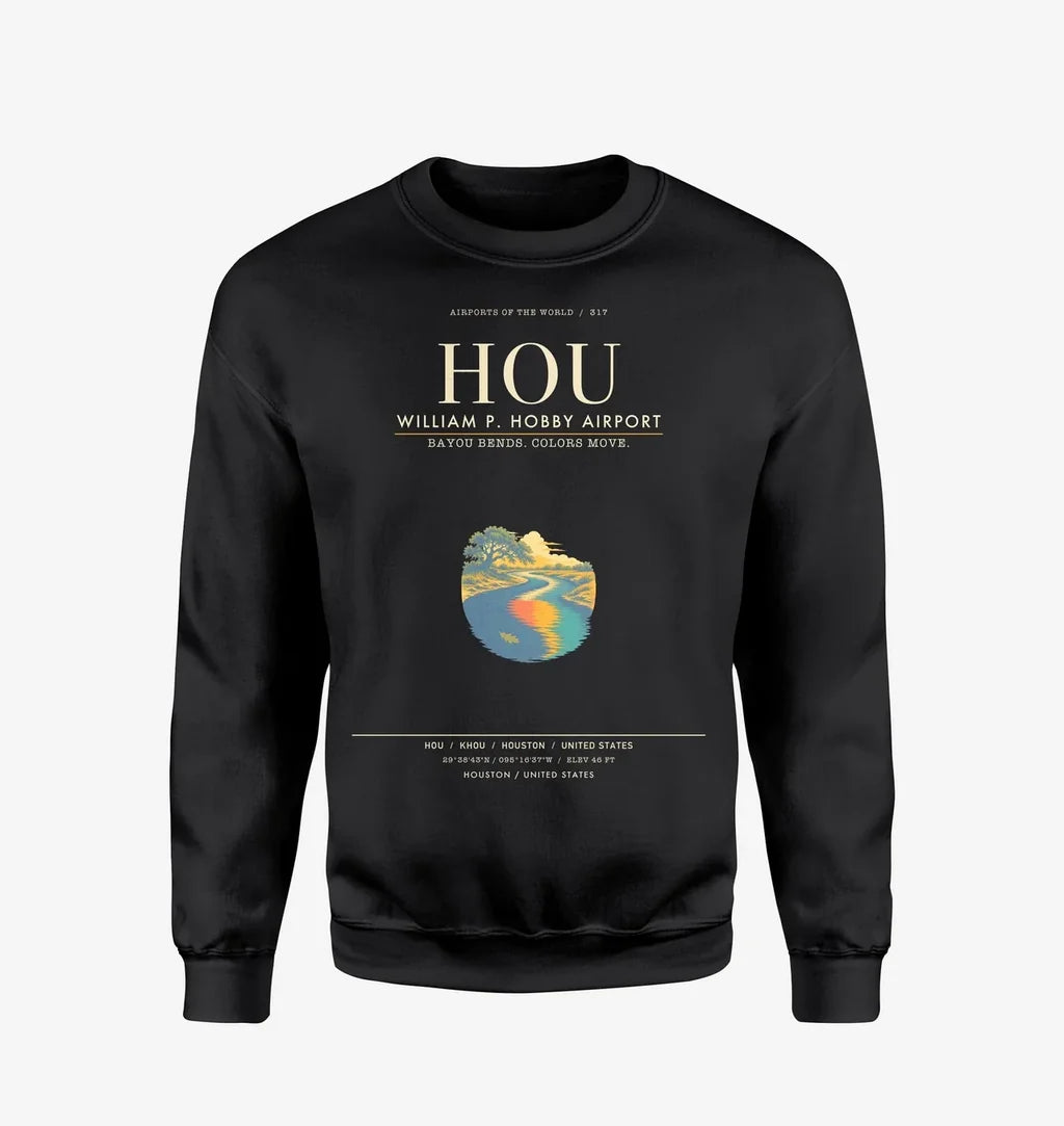 William P. Hobby Airport HOU Sweatshirt - Black