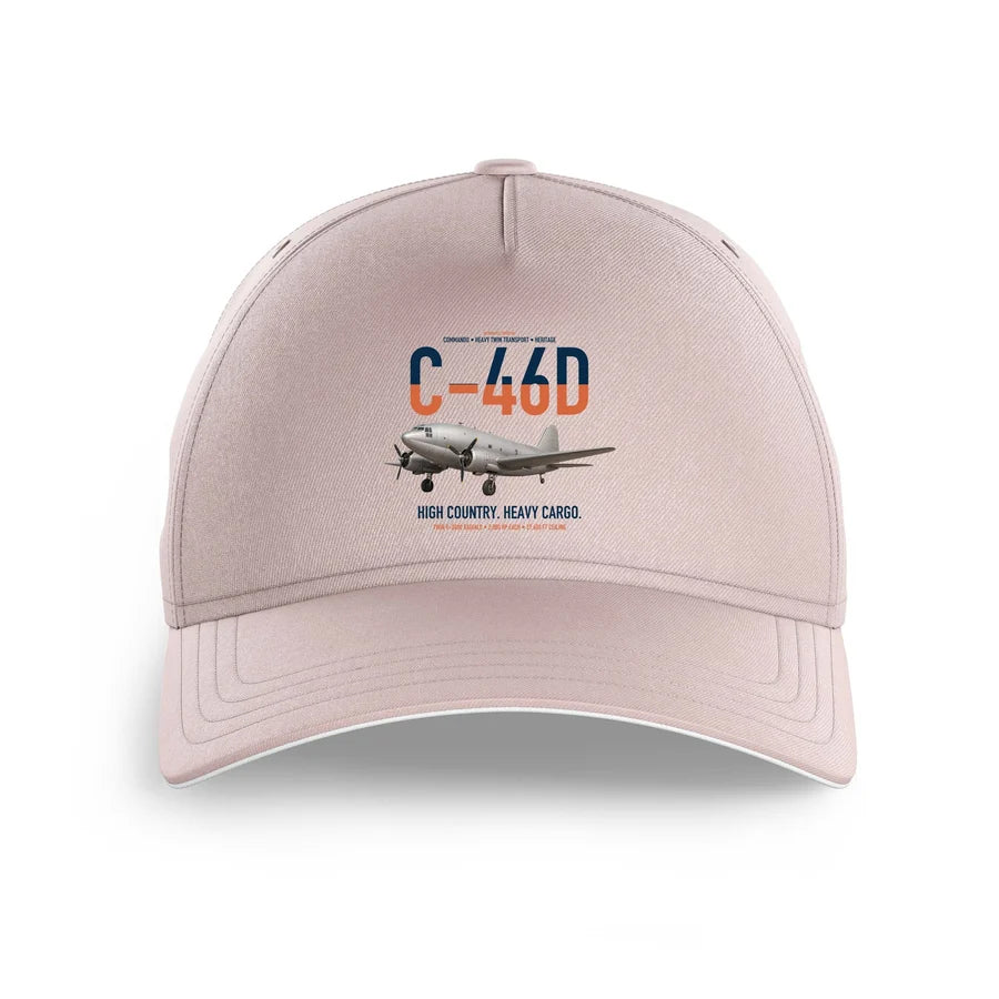 C-46D Commando design on pink printed hat