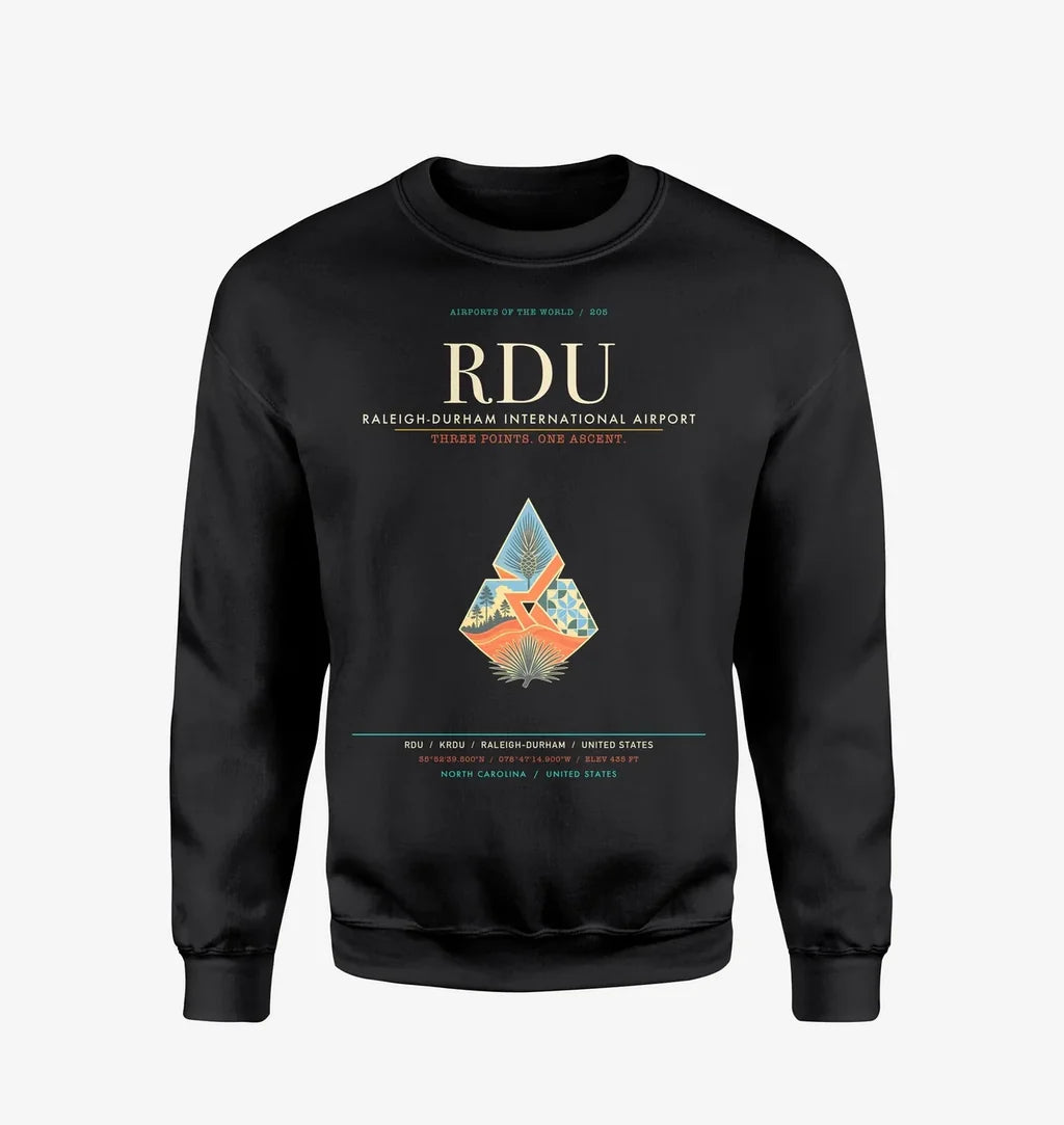 Raleigh-Durham International Airport RDU Sweatshirt - Black