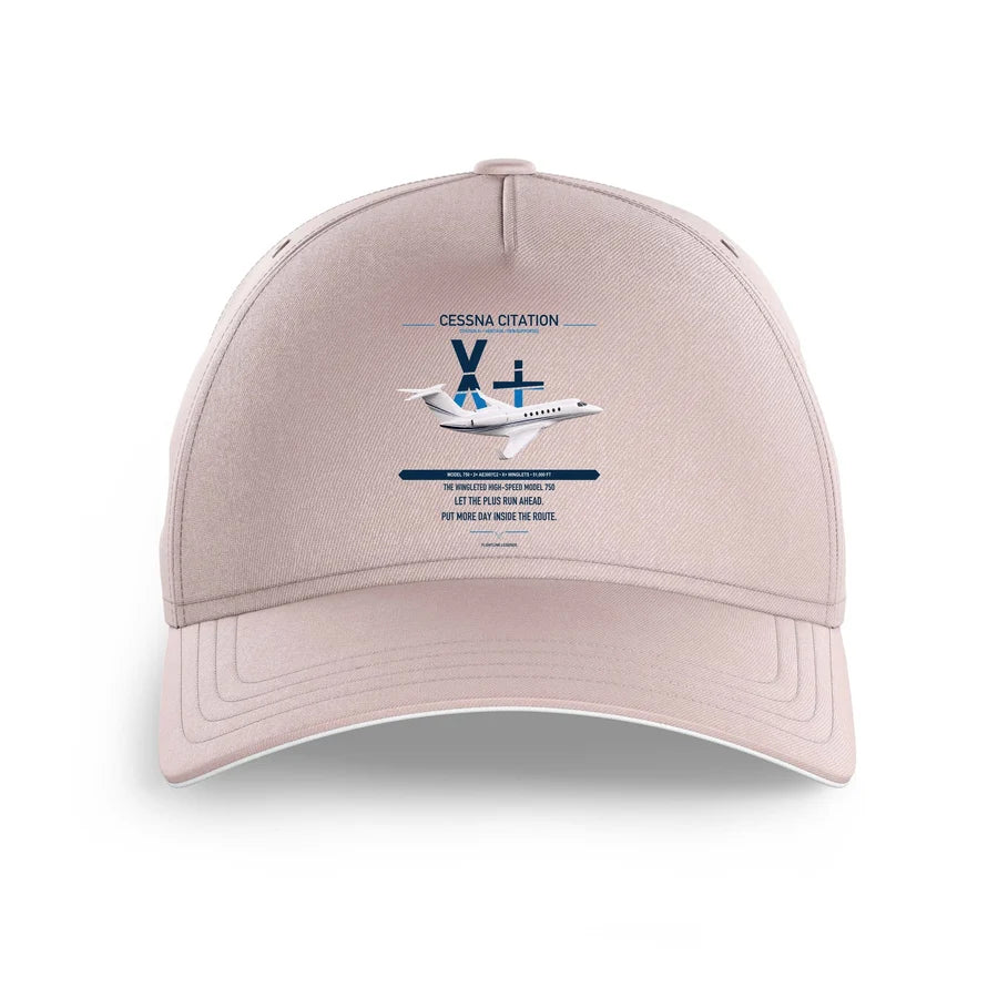 Cessna Citation X+ design on pink printed hat