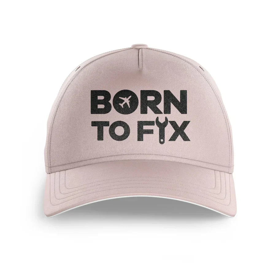 Born To Fix Airplanes printed hat - pink