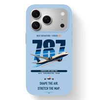Thumbnail for Boeing 787-9 Dreamliner design on light blue magsafe iphone case