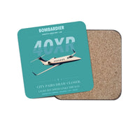 Thumbnail for Bombardier Learjet 40XR design on turquoise 1 piece coaster