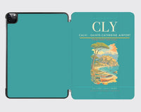 Thumbnail for Calvi (CLY) design on turquoise ipad tablet case