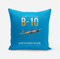 Thumbnail for Martin B-10 design on turquoise pillow