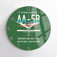 Thumbnail for Grumman American AA-5B Tiger design on green no frame wall clock