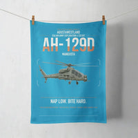 Thumbnail for AgustaWestland AH-129D Mangusta design on turquoise towel