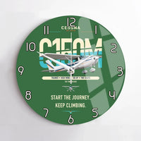 Thumbnail for Cessna 150M design on green no frame wall clock