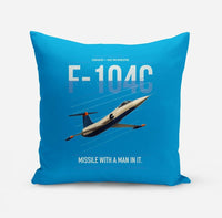 Thumbnail for F-104C Starfighter design on turquoise pillow