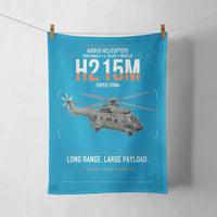 Thumbnail for Airbus H215M design on turquoise towel