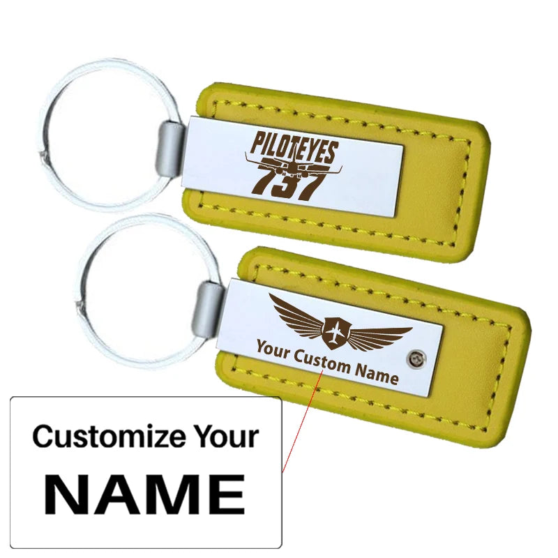 Customisable Amazing Piloteyes737 Faux Leather Key Chain - view 9