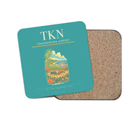 Thumbnail for Tokunoshima Airport (TKN) design on turquoise 1 piece coaster