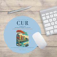 Thumbnail for Curaçao International Airport (CUR) design on light blue round mouse pad