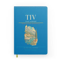Thumbnail for Tivat Airport (TIV) design on turquoise notebook