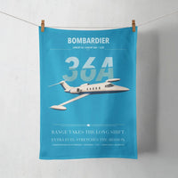 Thumbnail for Bombardier Learjet 36A design on turquoise towel