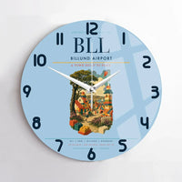 Thumbnail for Billund Airport BLL Wall-Clock No-Frame - Light Blue