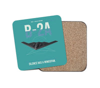 Thumbnail for B-2A Spirit design on turquoise 1 piece coaster